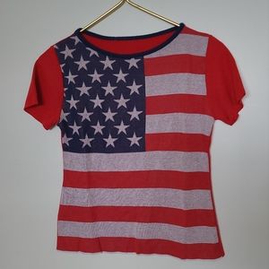 Vintage - American Flag Knit Tee - Size S